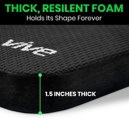 Vive Extra Thick Garden Kneeling Pad - Firm Waterproof Knee Mat for Work, Cleaning, Bathing Baby, or Hard Wood Floors - Foam Kneeler for Yoga, Exercise - Gardening Supplies & Accessories