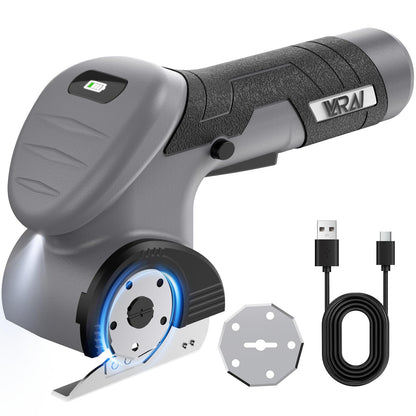 2026 Cordless Electric Scissors, Fast Charging Rechargeable Cardboard Cutter with Replaceable Blades and Long-Lasting Battery, Effortless Cutting for Cloth, Fabric, Plastic & Leather
