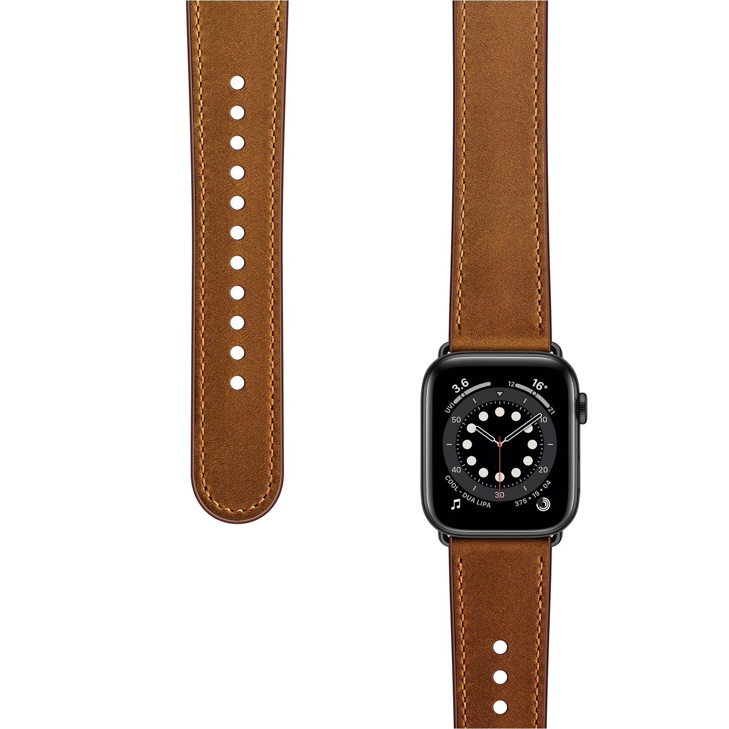 OUHENG Leather Bands Compatible with Apple Watch Band 42mm/41mm/40mm/38mm, Genuine Leather Replacement Strap for iWatch SE3 SE2 SE Series 11 10 9 8 7 6 5 4 3 2 1 (Retro Brown/Black)