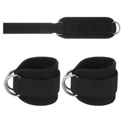 2 PCS Weightlifting Straps With D Ring, Adjustable Wrist Cuffs Gym, Padded Wrist Support, Cable Machine Accessories, Strength Training Equipment