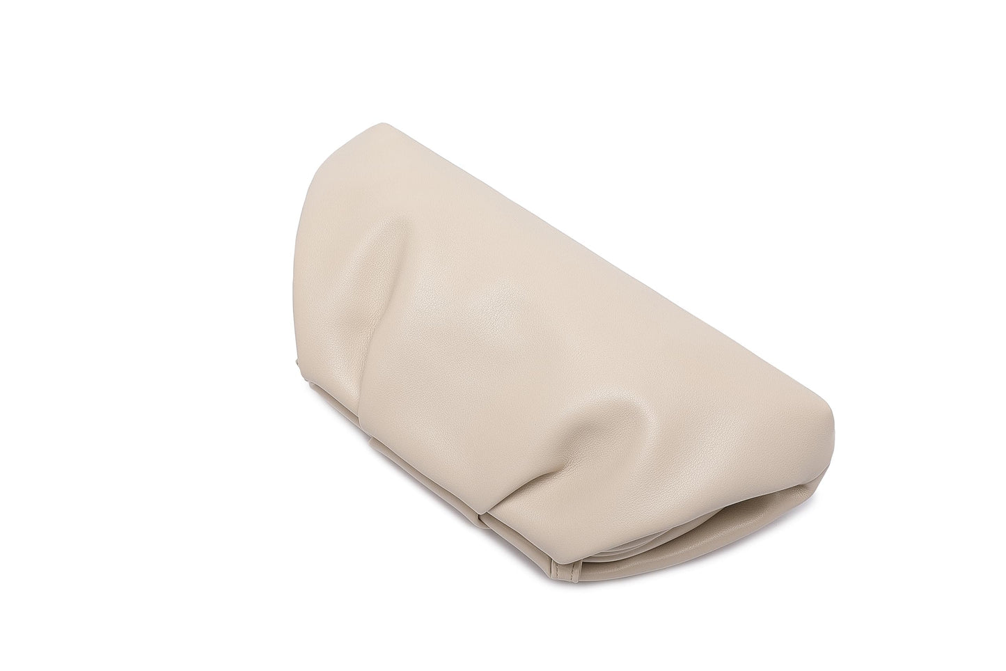 YUWITA Soft PU Leather Clutch Purses for Women Formal Elegant Luxurious Evening Bag (Beige)