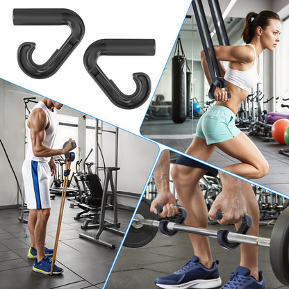 Pafeooui Neutral Grip Pull Up Handles (2-Pack) – Heavy Duty Nylon Handles for Pull-Ups, Deadlifts & Resistance Bands, 800LB Capacity, Non-Slip Ergonomic Grips – Gym & Home Workout Accessories