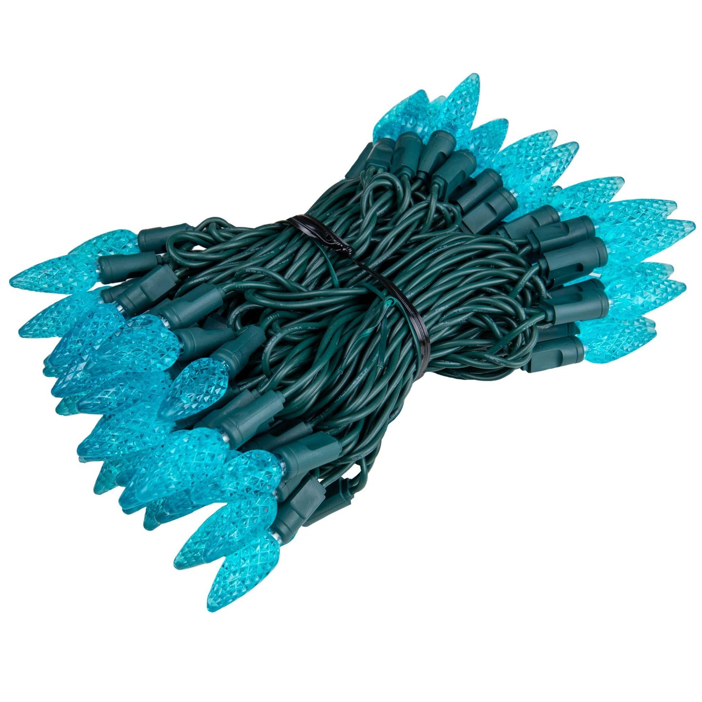 ‎‎‎Novelty Lights 24FT 70 LED C6 LED Christmas String Lights, Outdoor Christmas Tree Commercial Grade LED String Lights, Permanent Christmas Lights Outdoor Tree Decorations Outdoor (Teal)