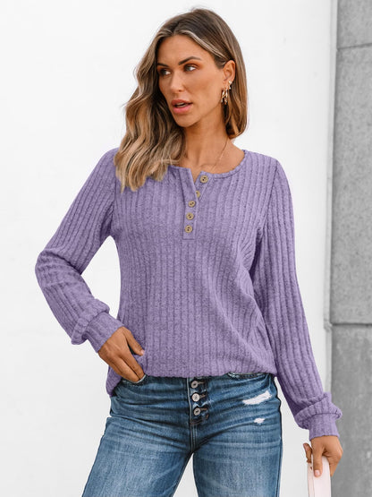 AUTOMET Long Sleeve Henley Shirts Women's Business Casual Lightweight Tunic Sweater Tops