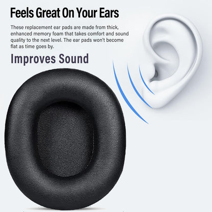 2 Pack M50X Ear Pads Cushions Replacement Compatible with Audio Technica ATH M50X M50XBT M50RD M40X M30X M20X MSR7 SX1 Monitor Headphones,Ear Muffs Memory Foam Earpads