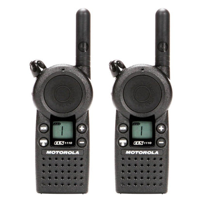 2 Pack of Motorola CLS1110 Two Way Radio Walkie Talkies (UHF) Black