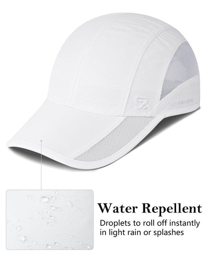 GADIEMKENSD Outdoor Running Hat Men Cooling Golf Hat Women Baseball Cap Quick Dry Breathable Mesh UPF50+ Sun Cap Trucker Dad Hats for Tennis Summer Beach Pickleball Plain White M/L 7-7 1/2