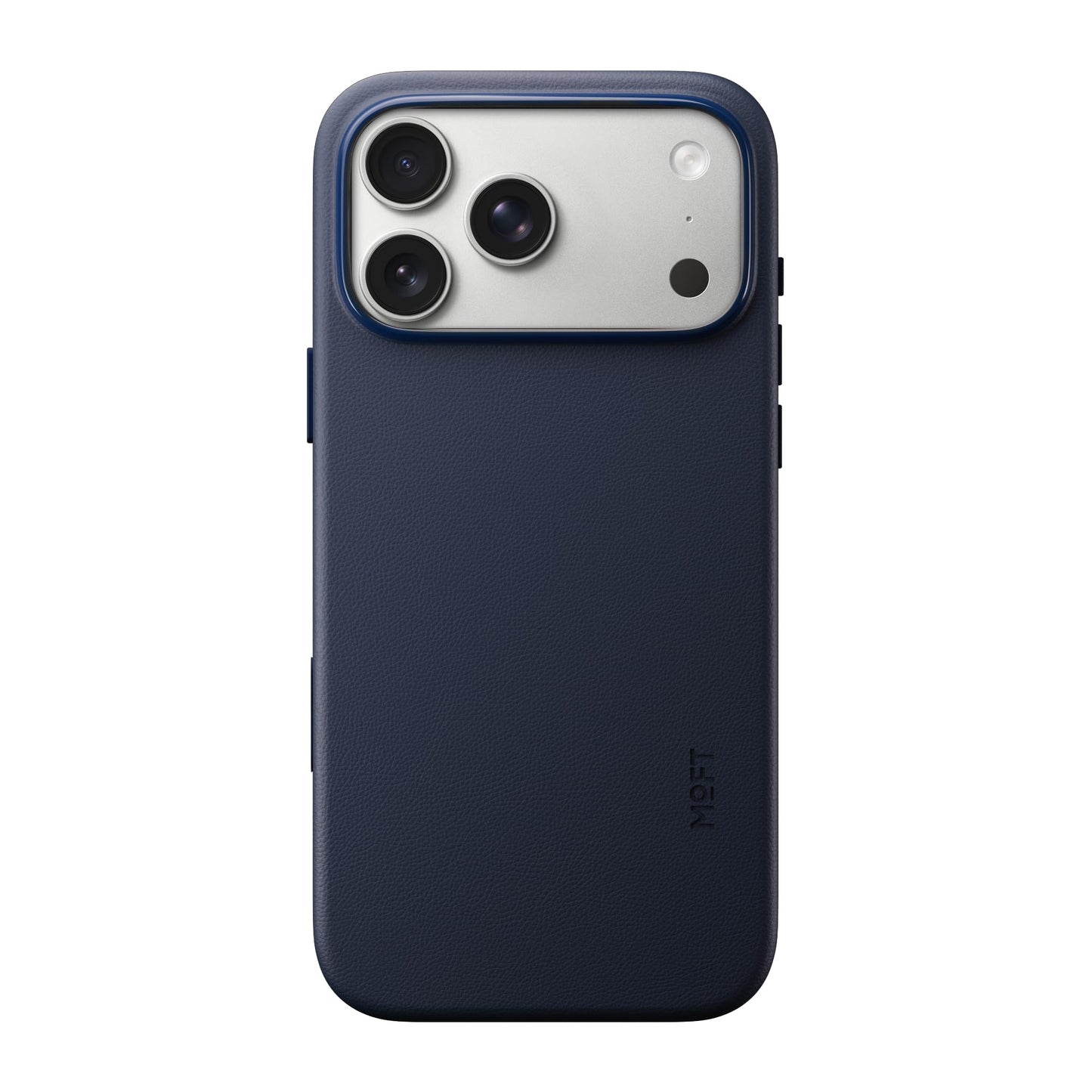 MOFT for iPhone 17 Pro Max Case- MOVAS Snap Case, MagSafe Compatible, Soft-Touch Vegan Leather, Classic Minimalist Design, Lightweight, Stain-Resistant & Camera Protection, Navy Blue