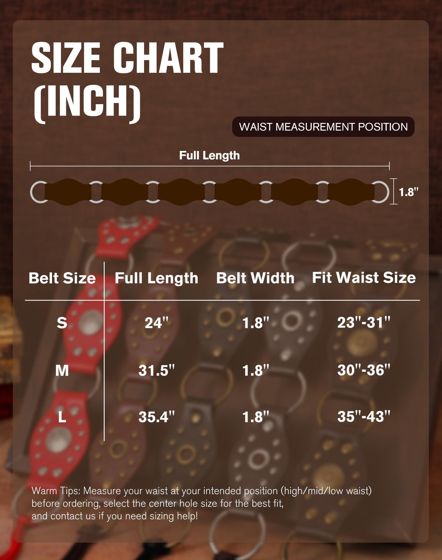SANSTHS Women Western Belt for Dresses Jeans Pants Boho Belt for Women with Metal Rings Rivets Adjustable Tie Waist Belt