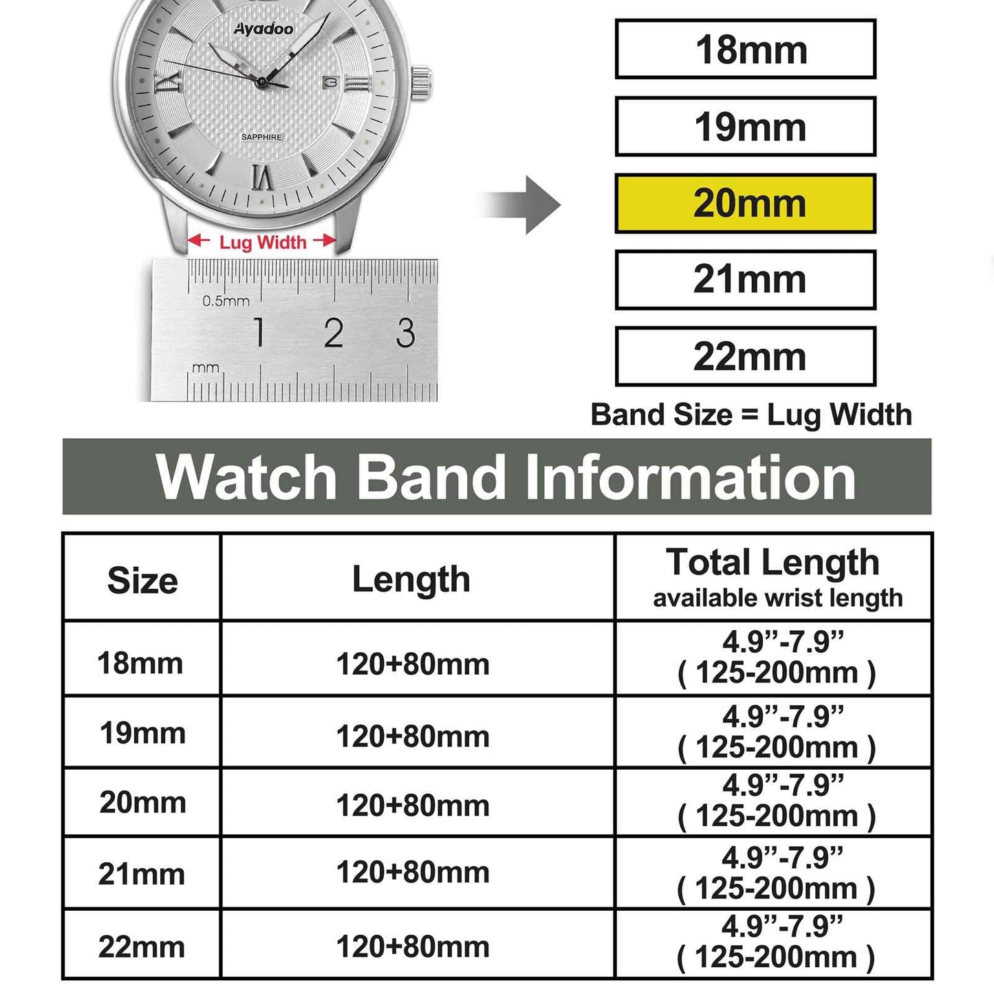 Ayadoo 18mm Silicone Watch Band for Men Women, Sporty Series Rubber Watch Straps, Red with Black Buckle