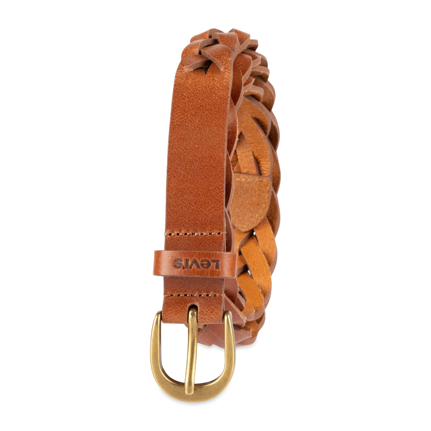 1" BRAID W/HARNESS BUCKLE AND LOGO LOOP LEATHER BELT