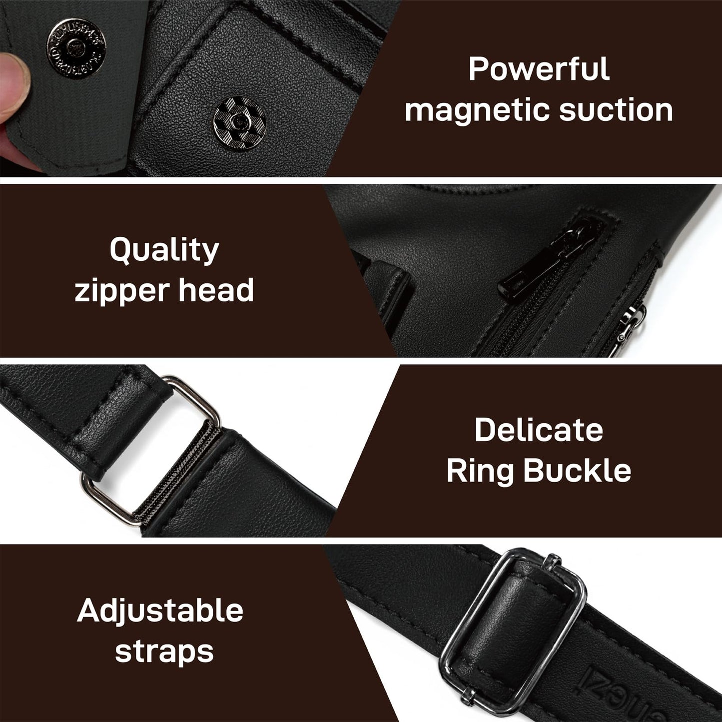 Double Shoulder Armpit Bag,Underarm Shoulder Bag for Men, Anti-Theft Underarm Wallet Pocket Holster Phone Leisure Double Shoulder Pouch,Multi-Purpose Armpit Tactical Bag,Travel Outdoors Easter (Black)