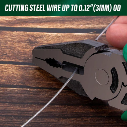 Alwonder Fishing Crimping Pliers Steel Wire Crimping Tool Fishing Leaders Crimpers Cutter Gripper for Single Barrel Sleeves, Terminal Tackle Connectors Multi-Function 8IN Cutting Crimp Tool
