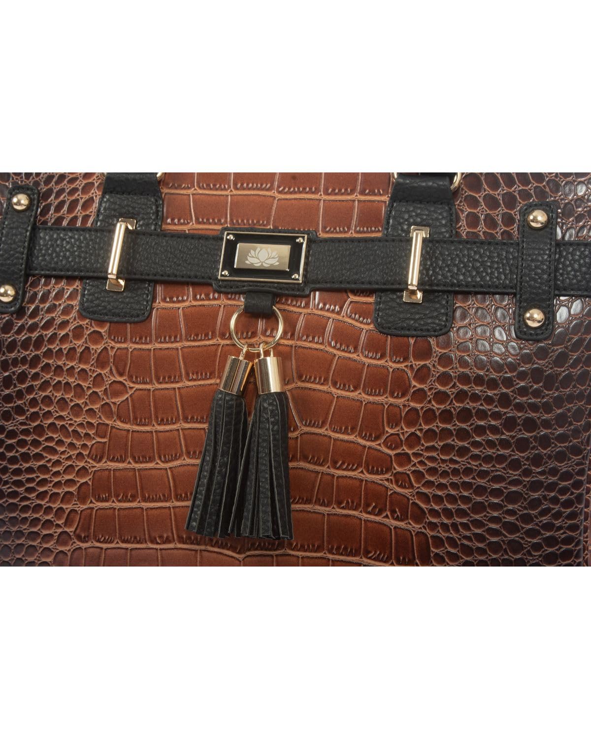 JKM & Company Rolling Laptop Bag for Women | Designer Wheeled Briefcase | Fits 13-17" Laptops | Office Travel Computer Case (Manhattan)