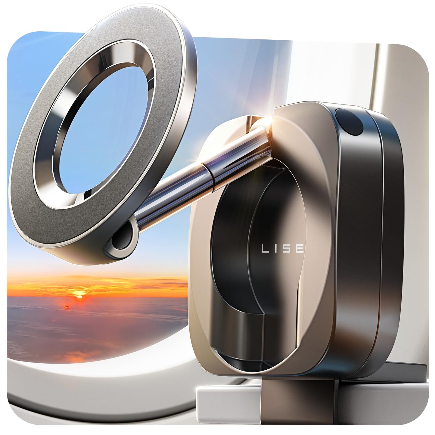 LISEN Airplane Gadgets Travel Europe Vacation Essentials Phone Holder Long Flight Must Have Toddler Mini Travels Essentials Kids Women for iPhone 17 MagSafe Travel Accessories Cruise Essentials