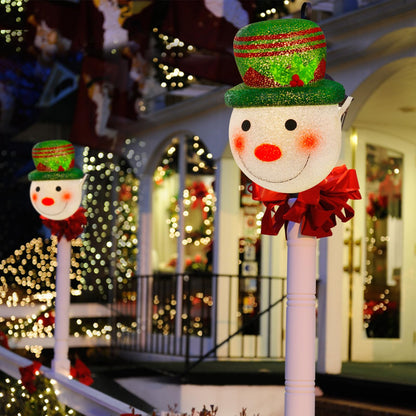 Hxezoc 2 Pack Christmas Snowman Porch Light Covers Good Light Transmission Lamp Covers for Christmas Front Yard, Garages, Garden, Porch Lamp Decoration