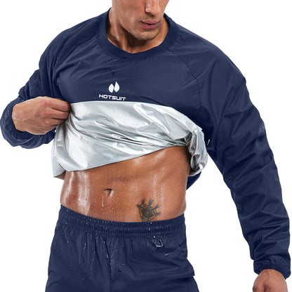 HOTSUIT Sauna Suit Men Anti Rip Sweat Suits Gym Boxing Workout Jackets