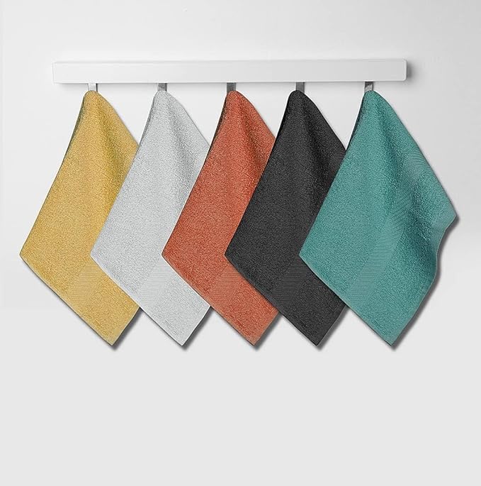ZUPERIA 100% Cotton Bath Wash Cloths 24 Pack