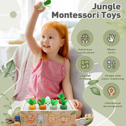 Montessori Toys for 1 Year Old - 4 Year Olds, Wooden Busy Activity ToddlerToy, Preschool Educational Toys, Birthday Gift for Boys Girls Aged 1 2 3 4 Year