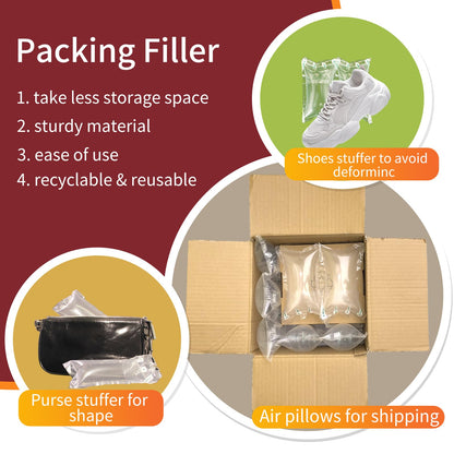 Ufriandz Air Pillows for Shipping Inflatable Air Bags for Packing, 4.72" X 7.87" Air Pockets for Packaging Moving Supplies Box Filler Purse Shaper Alternative to Packing Peanuts, 150 Count