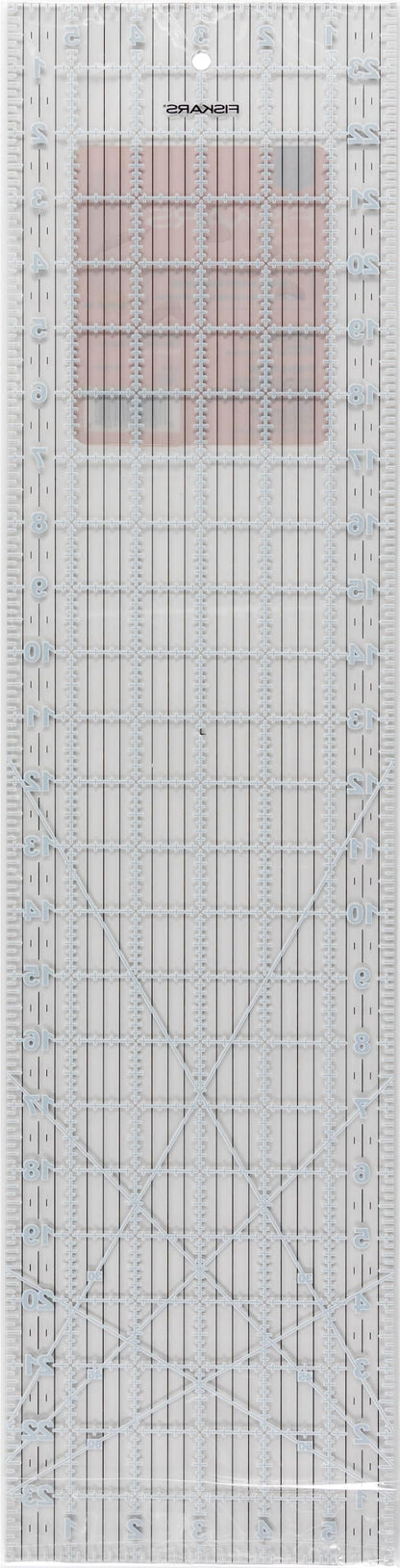 Fiskars Sewing Ruler (6"x 24") - Sewing and Quilting Ruler with Gridlines - Arts and Craft Supplies - Clear/Black