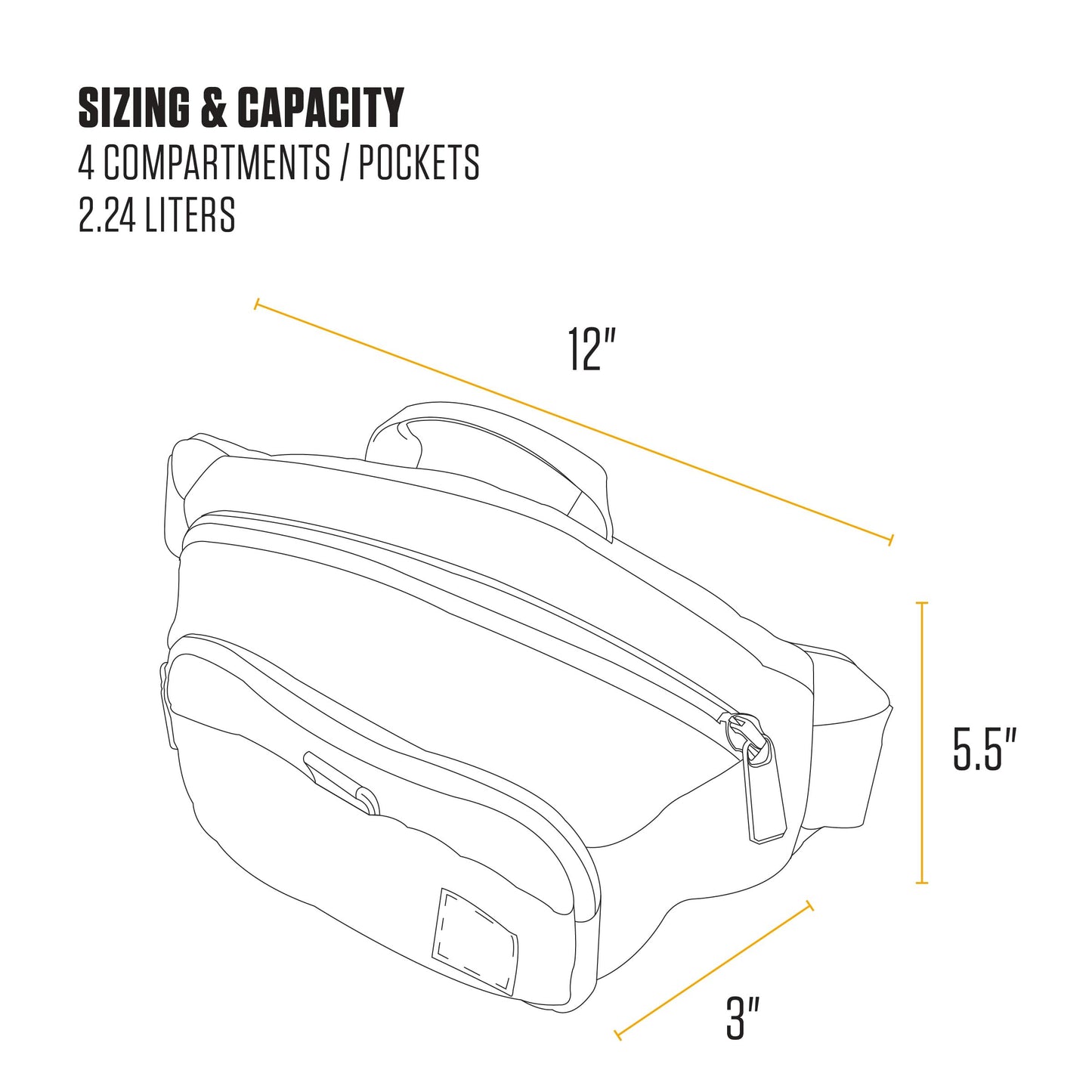 Carhartt Classic Adjustable Sling Bag, Durable, 600-Denier Water Resistant Hip Pack, Essential Waist Pack (Carhartt Brown)