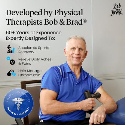 BOB AND BRAD Q2 Mini Massage Gun, Pocket-Sized Deep Tissue Massager Gun, Portable Percussion Muscle Massager Gun, Ultra Small & Quiet Muscle Massage Gun for Muscle Recovery with Carry Case