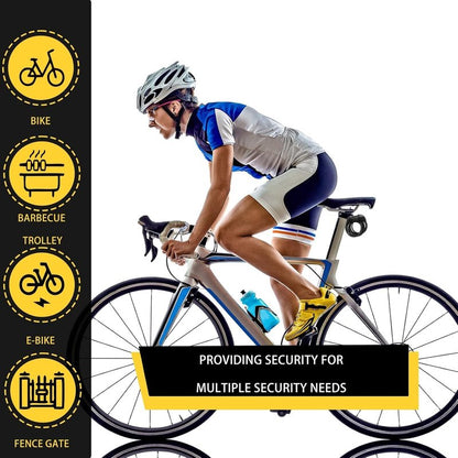 Bike Cable Lock - 6FT Heavy Duty Steel Cable | 4-Digit Resettable Combination, Waterproof Anti-Theft Security for Bikes, Scooters, Gates