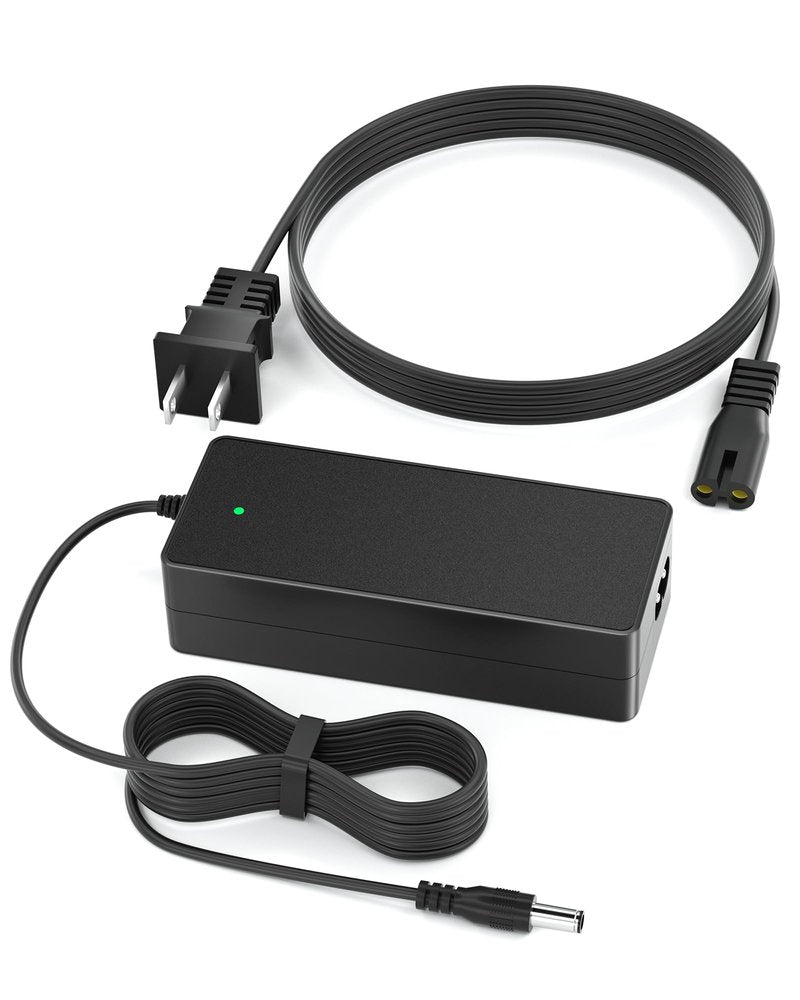 VHBW 42V 2A Electric Scooter Charger–Compatible with GoTrax GXL V2, Apex, XR Ultra, Electric Scooters with 36V Lithium Battery - Round DC Plug (Not 3-Prong or XLR)