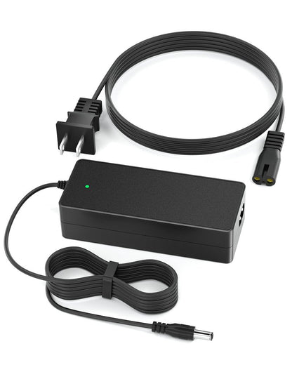 VHBW 42V 2A Electric Scooter Charger–Compatible with GoTrax GXL V2, Apex, XR Ultra, Electric Scooters with 36V Lithium Battery - Round DC Plug (Not 3-Prong or XLR)