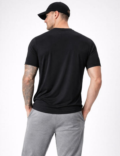 5 Pack Men’s Active Quick Dry Crew Neck T Shirts | Athletic Running Gym Workout Short Sleeve Tee Tops Bulk (Set 15, 5X-Large) Black/White