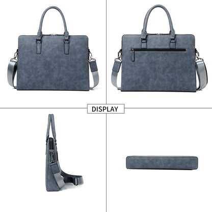 FSD. WG Business Bag Leather Messenger Bag Water Resistant Business Travel Briefcase Handbag Briefcase for Men