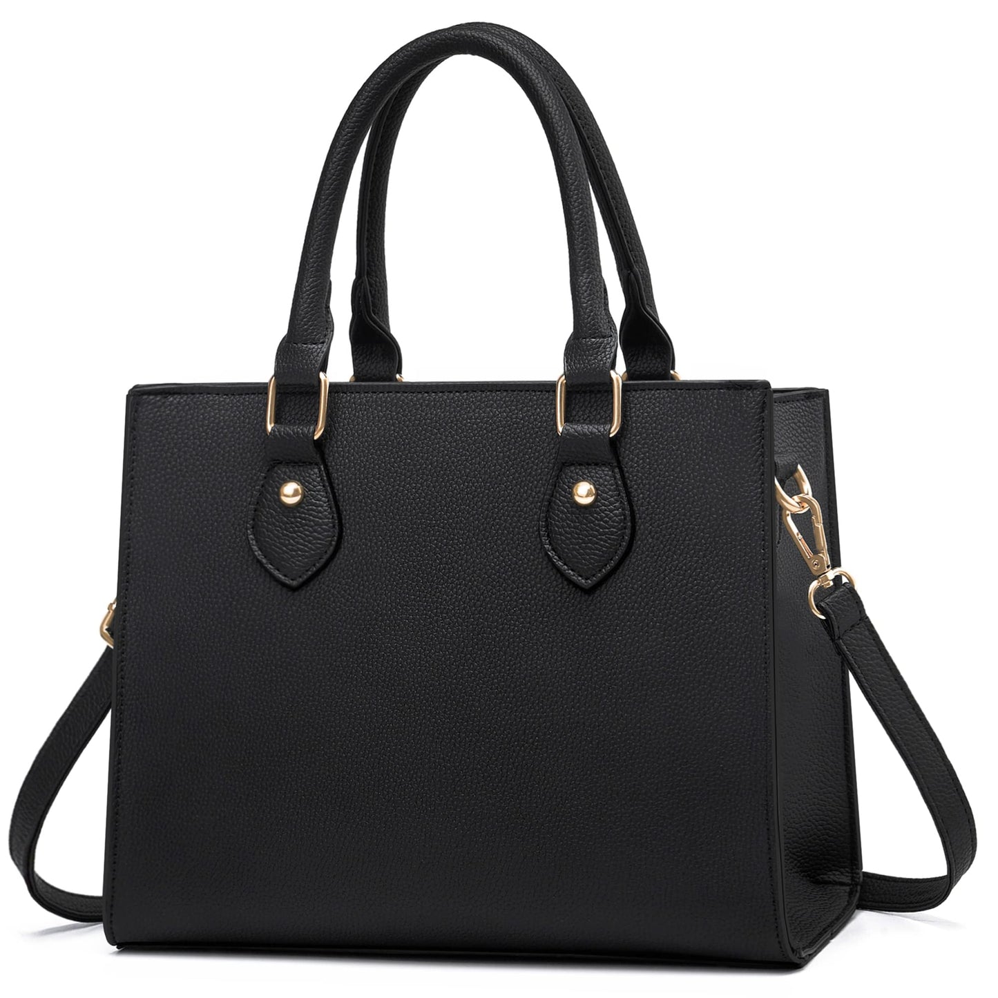 CHICAROUSAL Crossbody Purses and Handbags for Women PU Leather Tote Top Handle Satchel Shoulder Bags (1 LiZ Black)
