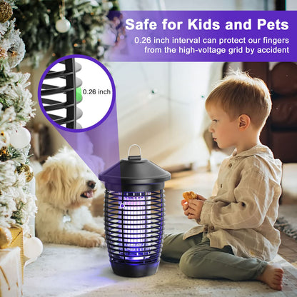 PALONE Electric Bug Zapper Outdoor, 20W Electirc Fly Zapper Indoor with Sturdy Top Hook, 4500V Mosquito Zapper Indoor with 3.9ft PVC Wire, Waterproof Bug Zapper for Outdoor, Garden, Bedroom