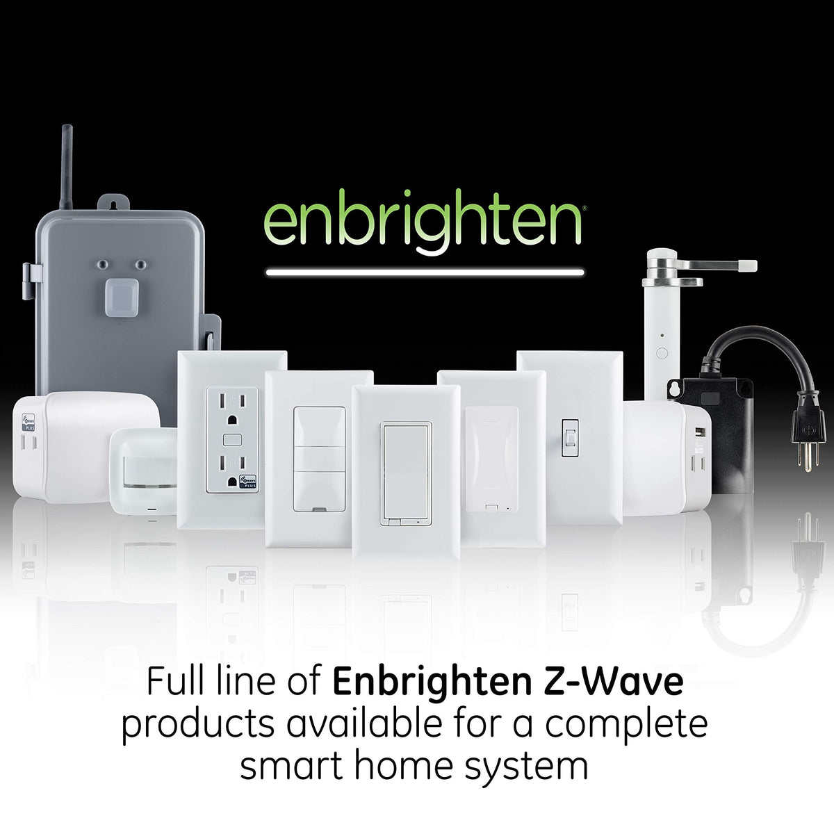Enbrighten Almond Z-Wave Plus Smart Light Switch with QuickFit and SimpleWire, 3-Way Ready, Compatible with Alexa, Google Assistant, ZWave Hub Required, Repeater/Range Extender, Toggle, 14293