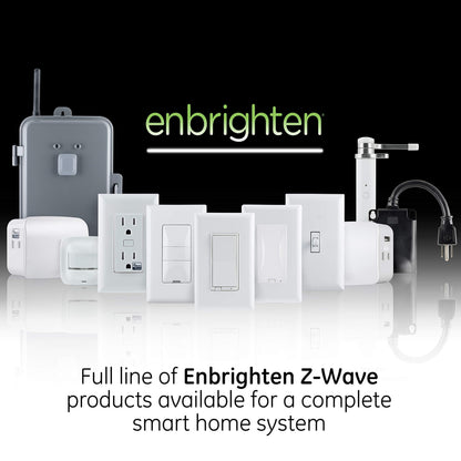 Enbrighten Almond Z-Wave Plus Smart Light Switch with QuickFit and SimpleWire, 3-Way Ready, Compatible with Alexa, Google Assistant, ZWave Hub Required, Repeater/Range Extender, Toggle, 14293
