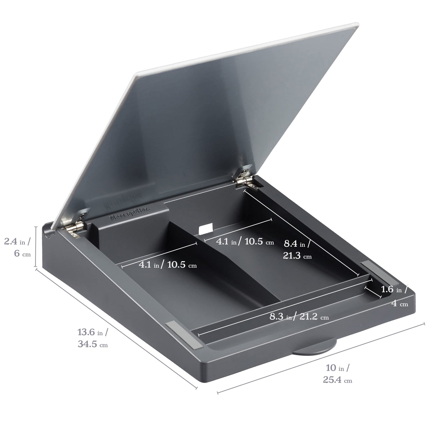 ECR4Kids MessageStor Dry-Erase Glass Board Memo Station, Desk Organizer, Assorted