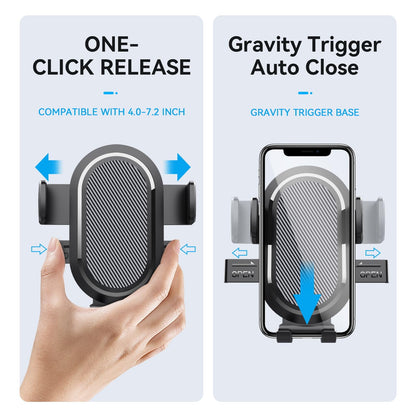 Vent Car Phone Holder Mount, Air Vent Cell Phone Holder Hands Free Phone Stand for iPhone, Samsung, Smartphone, Cellphone Mount for Interior Car Accessories, Carbon-Fibers Black