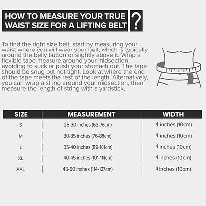 7mm Leather Weight Lifting Belt - 4" Wide Tapered Premium Leather Lifting Belt for Gym, Workout & Weight Training - Weightlifting Belts for Men and Women (Large, Black)