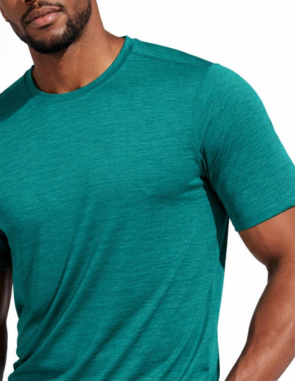 5 Pack Men’s Active Quick Dry Crew Neck T Shirts | Athletic Running Gym Workout Short Sleeve Tee Tops Bulk (Set 9, 5X-Large)