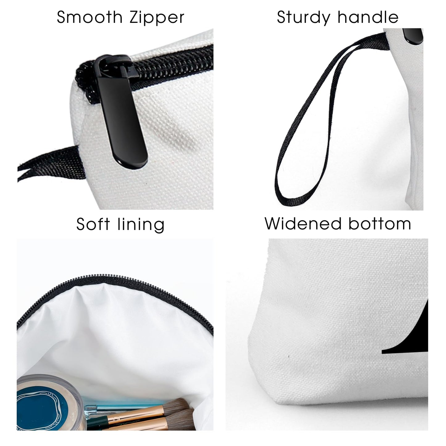SEAMOON A-Z Personalized Makeup Bag with Mirror, Birthday Gifts for Women Friend Sister Teacher Coworkers, Bride Bridesmaid Travel Cosmetic Bag, Mothers Day Christmas Graduation J
