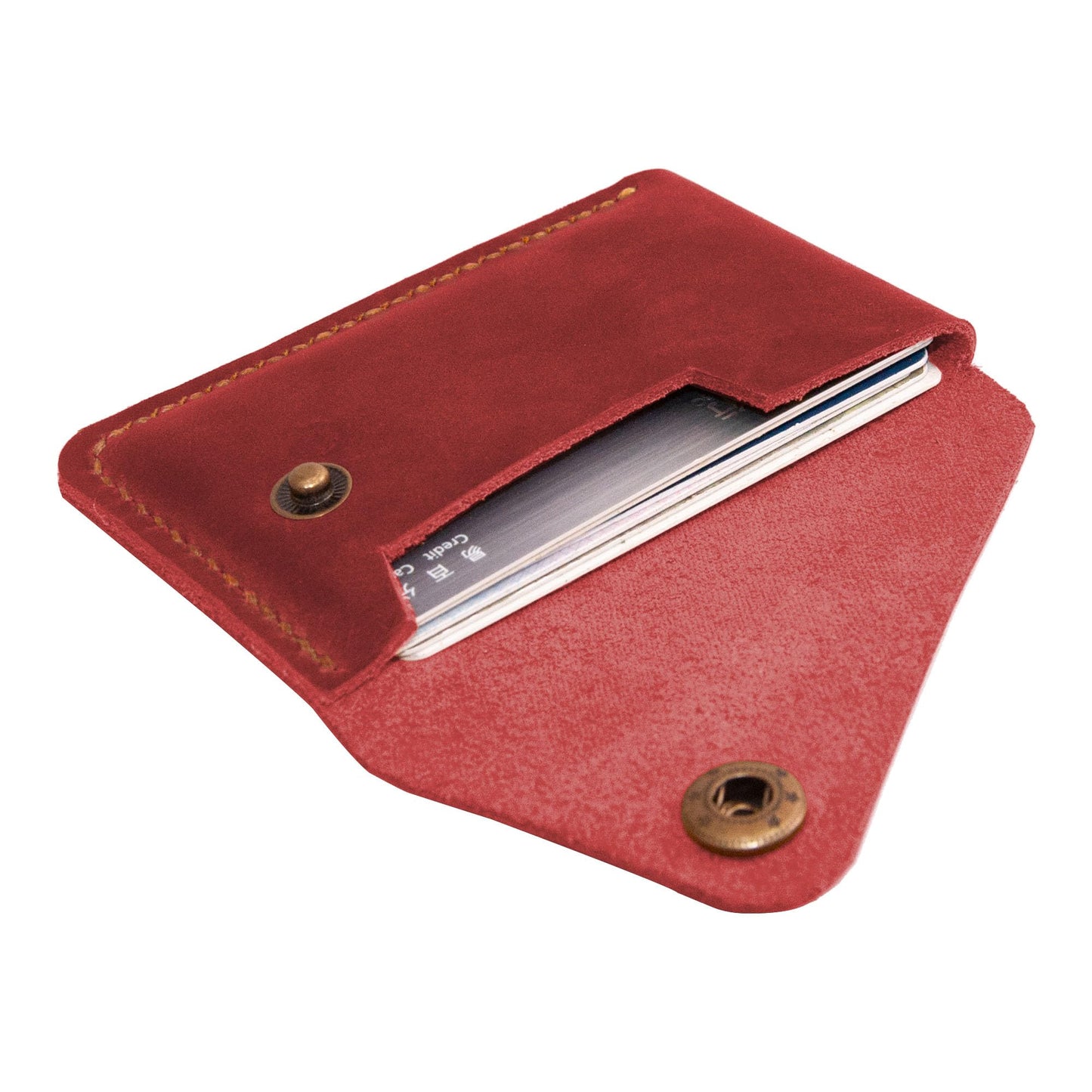 Turbosnail Leather Card Holder, Credit Card Wallet, Front Pocket Wallet, Slim Wallet, Cardholder Wallet, Credit Card Holder, Minimalist Wallet, Fathers Day Gift (Red)
