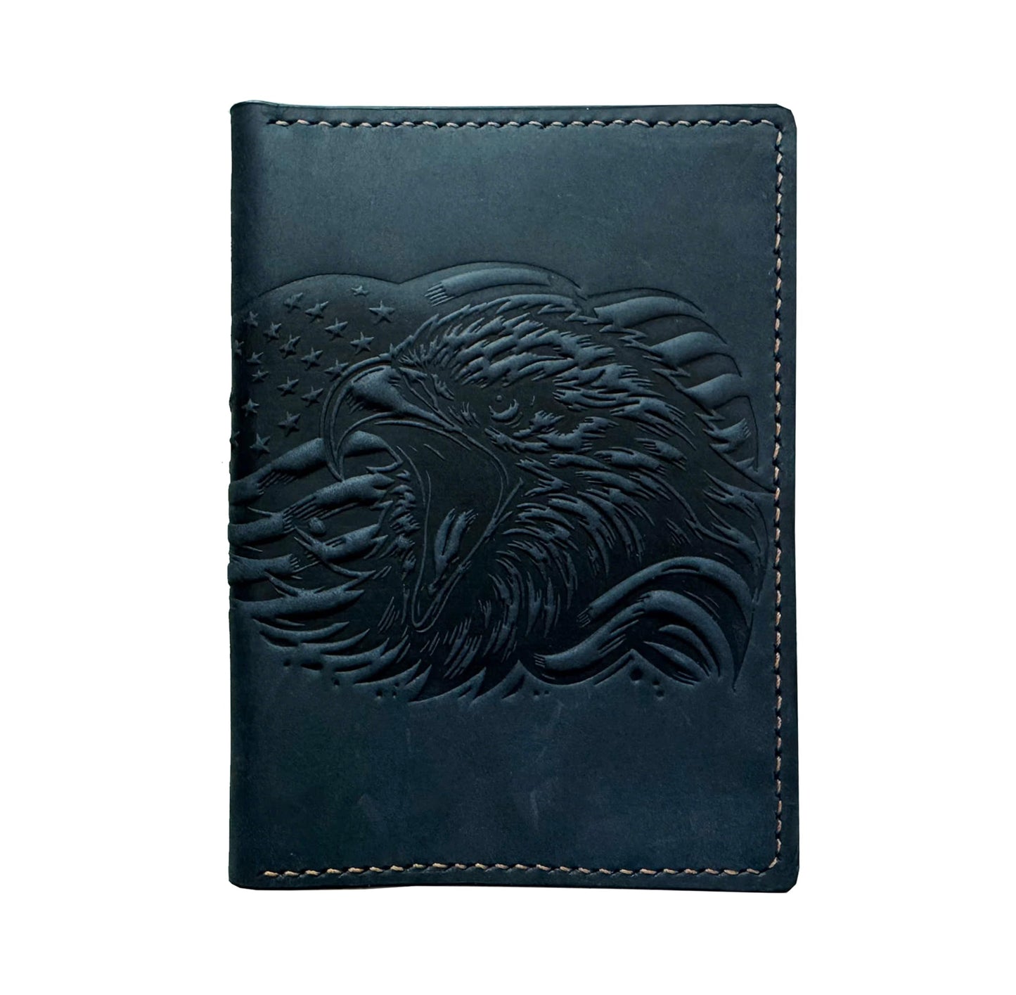 Mayan Corner - Eagle American genuine leather travel wallet, Handmade passport wallet