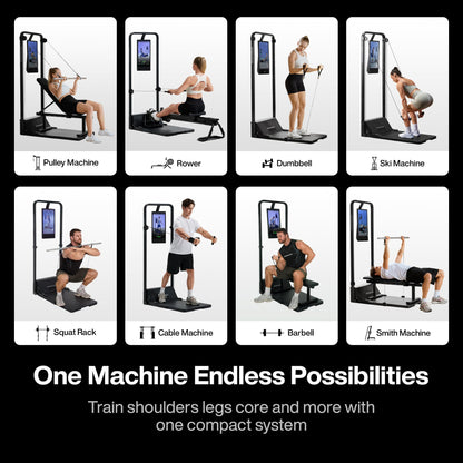 Speediance Gym Monster 2S, Smart AI-Powered Multi-Functional Smith Machine for Full Body Strength Training, All-in-one Gym Equipment, Digital Weight System, Workout Station, Squat Rack