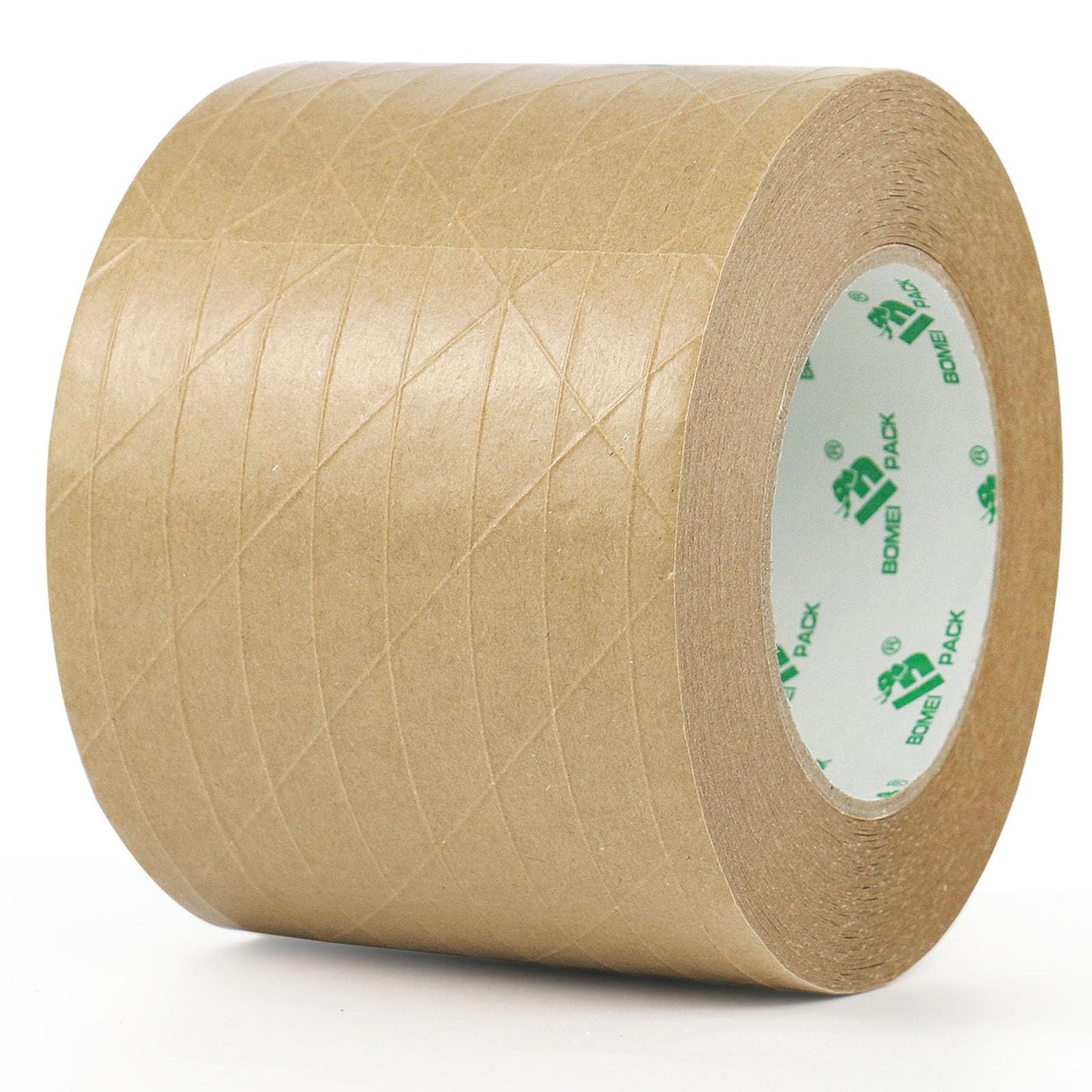 BOMEI PACK Wide Brown Reinforced Kraft Paper Packing Tape 4inch, Self Adhesive Paper Gummed Packing Tape, for Heavy Duty Packaging, Shipping, Moving and Storage, 4InchX55yds