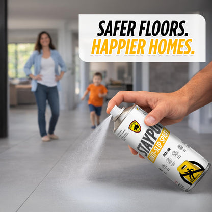 StayPut Anti-Slip Spray 15.2 fl oz (1-pack), Clear Invisible Traction Coating for Tile, Wood, Concrete, Fast-Drying Non-Slip Coating for Shower Floor, Steps, Decks, Pool Areas, Indoor, Outdoor Use (80–120 sq ft Coverage)