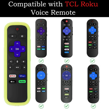 Silicone Protective Controller Cover fits for Roku TV Voice Remote | Element Roku | Westinghouse Roku TV Controller Cover,Glow in The Dark