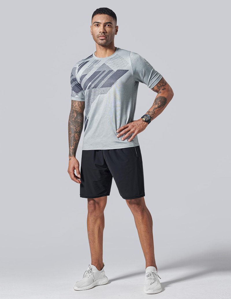 5 Pack Men’s Active Quick Dry Crew Neck T Shirts | Athletic Running Gym Workout Short Sleeve Tee Tops Bulk (Set 3, 4X-Large)