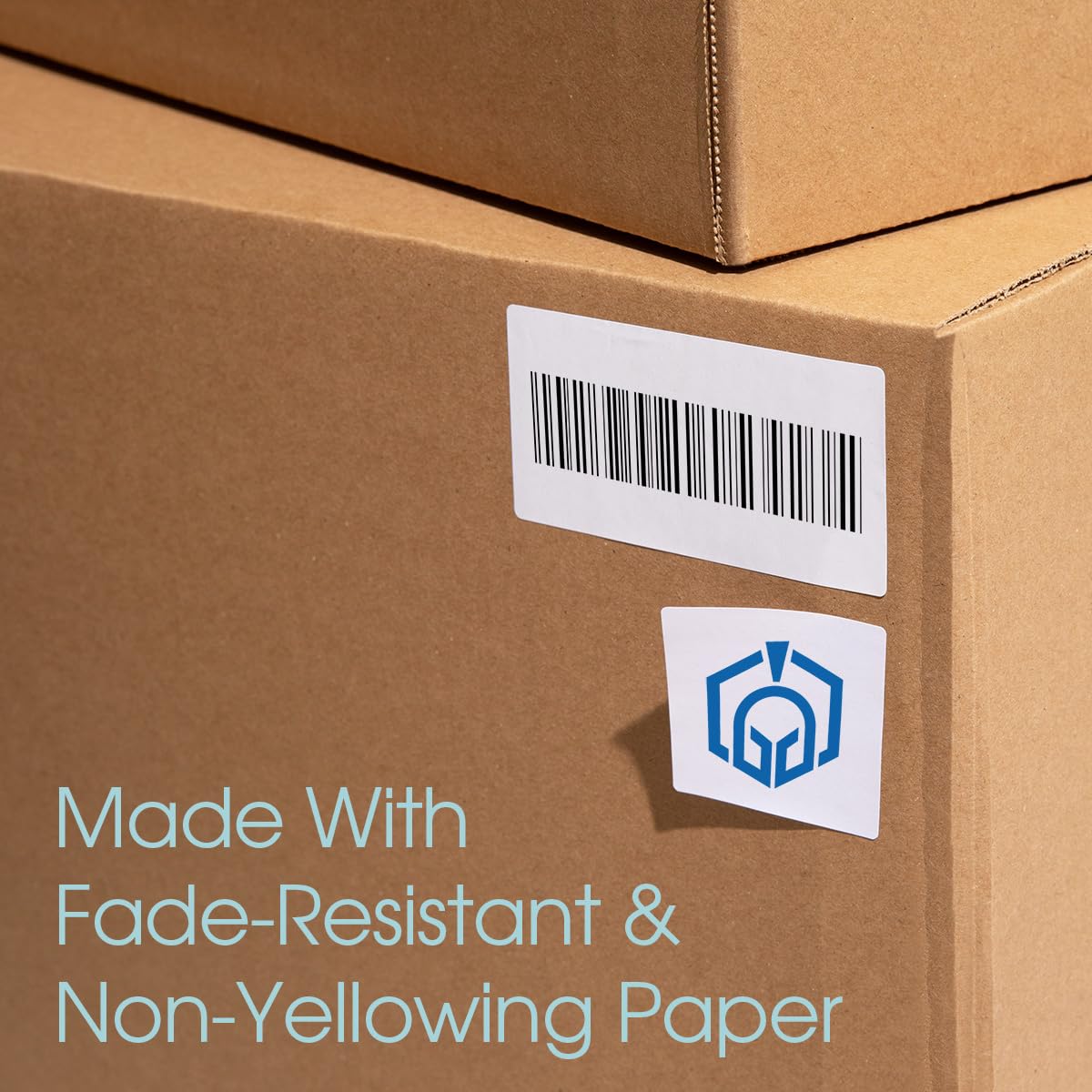 8.5" X 11" Matte White Full Sheet Labels (100 Sheets, 100 Stickers) Printable Sticker Paper for Laser & Inkjet Printers - Spartan Industrial Template R026