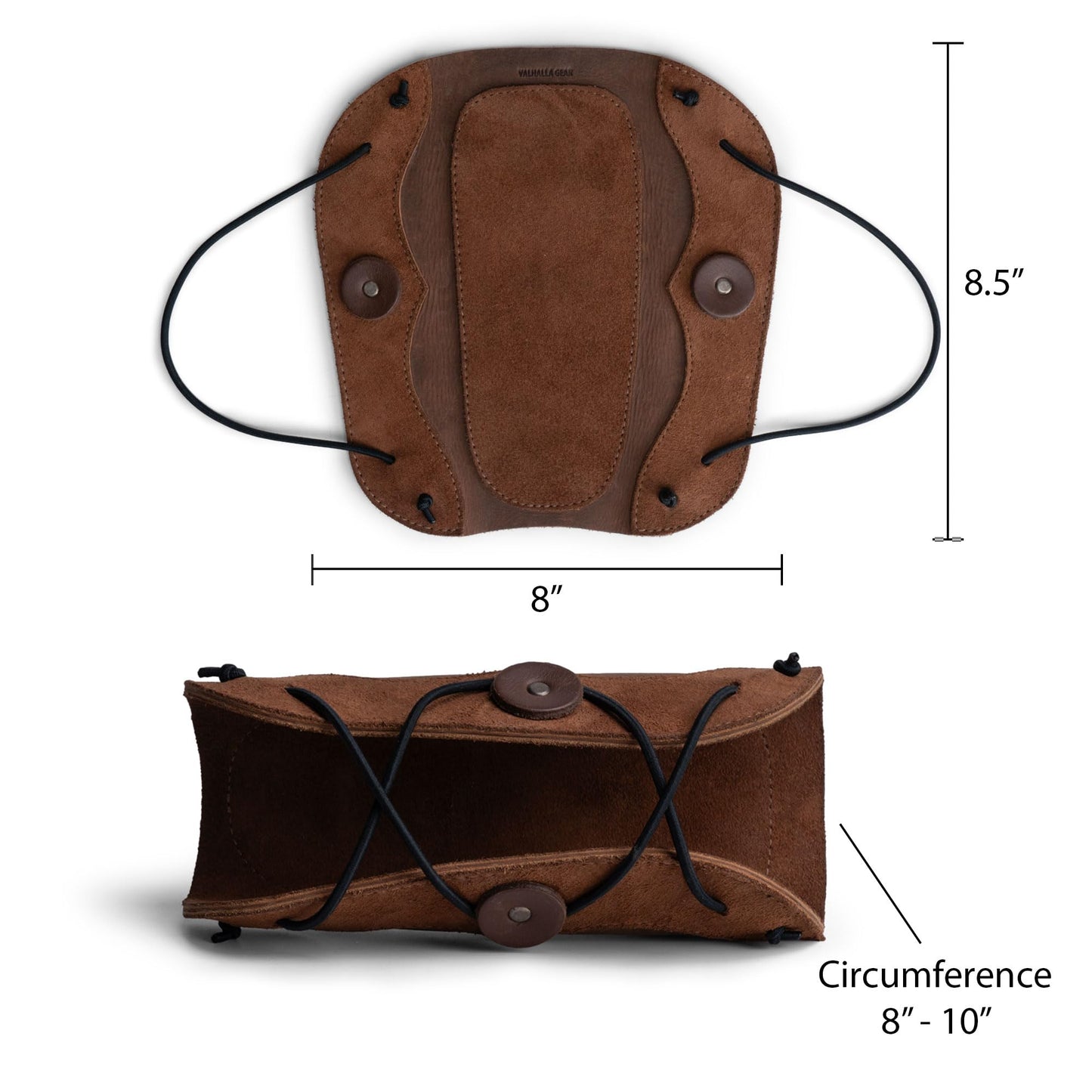 Valhalla Gear, Archery Bracer with Elastic, Forearm Protector for Bow Shooting Practice, Armband, Wrist Guard, Cosplay, Adjustable Buckle Straps, Full Grain Leather, Handmade, Bourbon Brown